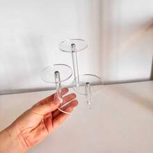 Soporte de exhibición de acrílico de usos múltiples, adecuado para cosméticos, coleccionables, perfumes, joyas, estante de exhibición redondo de múltiples capas transparente - Multicolor - Ver 3