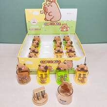 1/2 Peças Apontador de Lápis com Dois Furos em Formato de Capivara, Design com Dois Furos, Adequado para Apontar Lápis Grossos e Finos, Perfeito para Uso em Escritório e Estudo, Pode Servir como Acessório de Mesa, Adiciona um Toque de Diversão à sua Experiência de Aprendizado, Ideal para Presentes de Campus e Lembrancinhas de Festa Durante a Temporada de Volta às Aulas, Perfeito para Presentes de Halloween e Natal