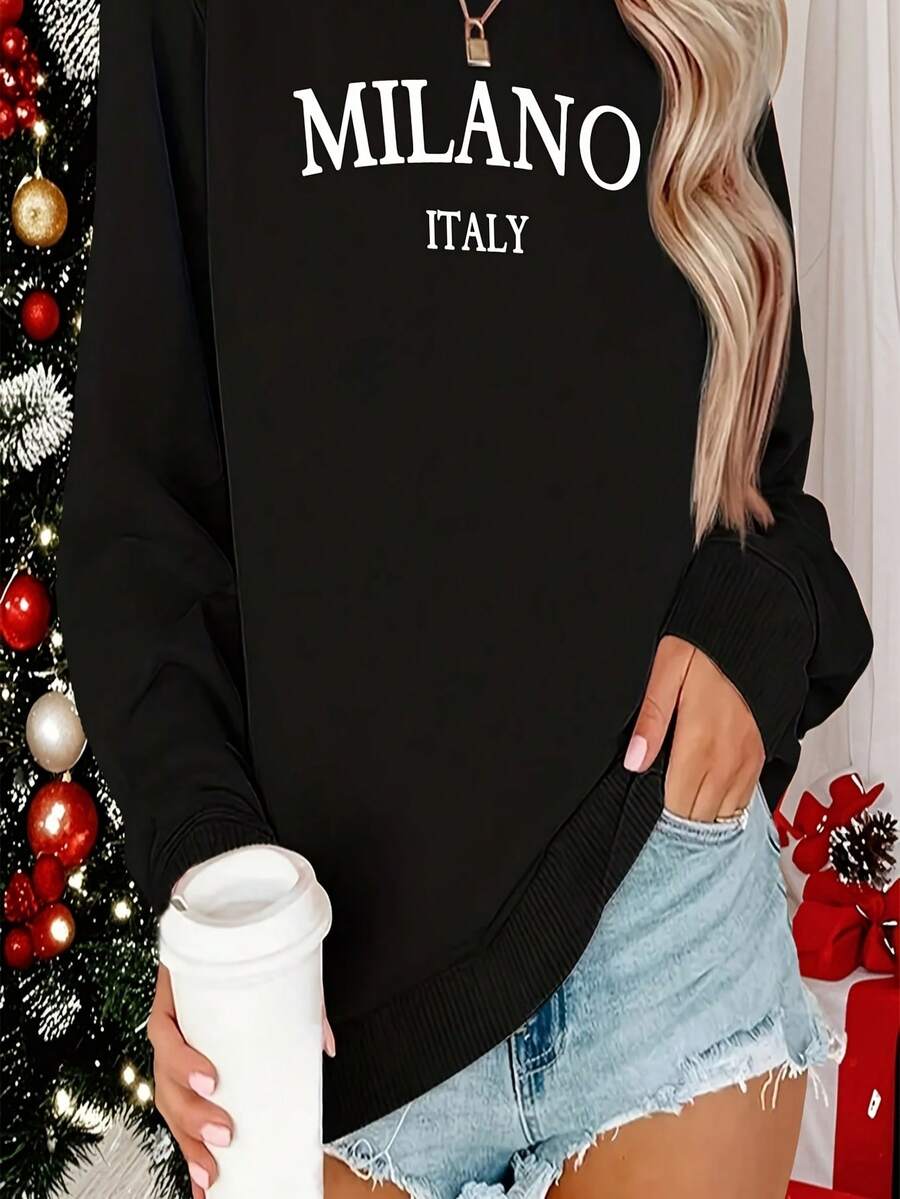 Women's It's Cold Outside Printed Sweatshirt - Cozy Fall/Winter Pullover, Long Sleeves, Crew Neck, Casual, Perfect For Halloween Party Outfits, Everyday Fall Fashion And Fall/Winter Outfits, Playful Design, Soft Fabric, Comfortable Material, Fashion Apparel