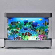 LED Aquarium Light Decoration Lamp, Night Light, Artificial Tropical Landscape, Cute Room Decor, USB Powered