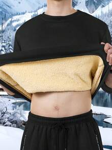 男士保暖圆领卫衣，美国品牌，秋冬季百搭上衣