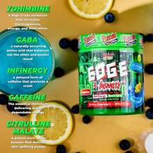 Psycho Pharma Strongest High Stim Preworkout Powder - Edge Of Insanity - Most Intense Pre Workout Supplement For Pumps, Strength, Energy And Feel Good Focus Rivals Famous PWOs Of The Past - Flavor Name - View 9