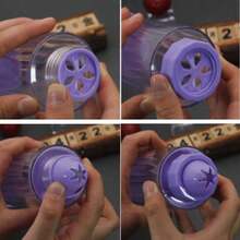 Molde tubular con forma de flor para galletas, 10 decoraciones con estampados florales, boquilla para pastel con recipiente transparente, ideal para hacer galletas (morado)