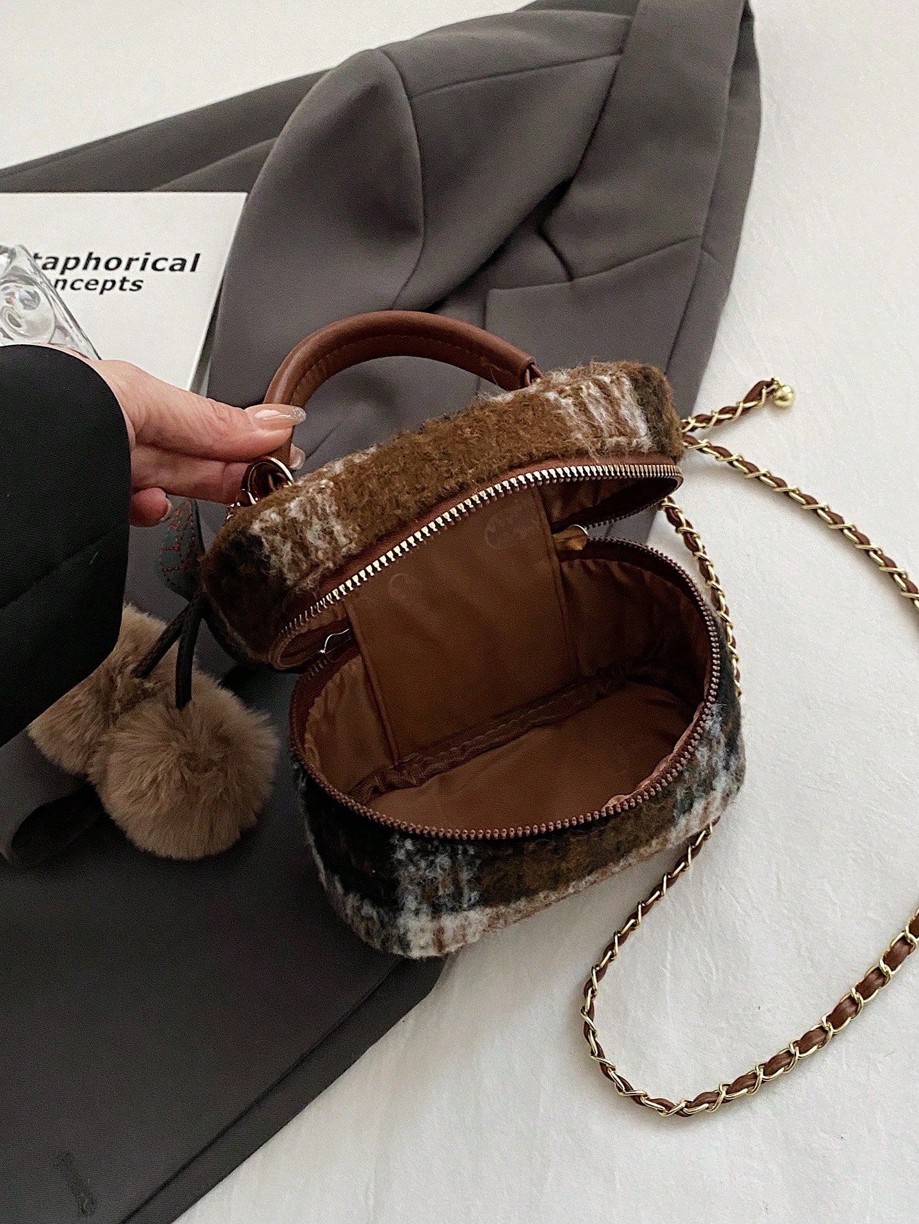 حقيبة جديدة خاصة جدًا للخريف/الشتاء، حقيبة بنية فر...