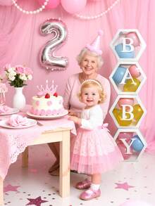 透明字母婴儿淋浴盒生日婚礼定制名字气球盒，生日派对装饰，性别揭示，装饰，圣诞装饰大透明盒，生日装饰背景，节日派对装饰，家居装饰，壁炉装饰，婴儿淋浴盒，背景摄影道具 - 彩色 - 查看 8