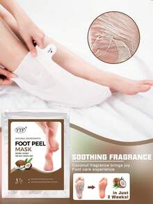 5 Pairs Foot Peel Mask For Dry Cracked Feet – Peeling Mask Removes Dead Skin And Calluses - Coconut Exfoliating For Soft Feet, Repair Rough Heels Soft Smooth Touch Spa Experience At Home