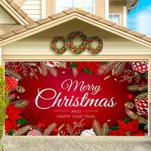 1Pc 3-Square-Meter New Christmas Backdrop Cloth, Party Decoration Banner, Made Of Polyester Material, Featuring A Cute And Fresh Christmas Scene Pattern, Garage Banner Hanging Flag, Suitable For Christmas-Themed Parties, Family Gatherings, Birthday Party Decorations, Daily Decorations, And More.