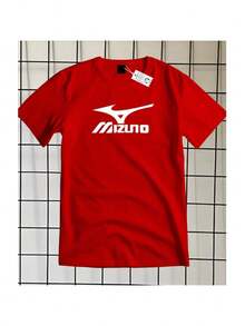 MEN'S SHIRT 100% PREMIUM COTTON MIZZU PRINTED T-SHIRT - 紅色 - 查看 1