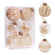 6PCS Christmas Ball Ornaments Set With Top Tier Surface Finishing Processes Decoration Suitable For Weddings Engagements Home Decor Christmas Decorations Room Decor Winter Christmas Decorations Home Christmas Gifts Christmas Decor