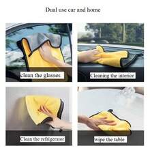Car Absorbent Coral Fleece Rag Microfiber Towel Oversized Pet Thickened Towel Daily Necessities