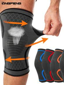 1 件尼龙护膝，运动护膝，适用于健身、健身房、足球、腿部保护