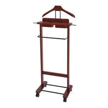 Wood Suit Rack, Freestanding Clothing Stand, Suit Stand With 4 Universal Wheels - Default - View 5
