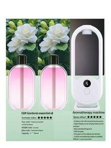 智能自动香薰机空气清新剂卫生间浴室香薰精油分配器加湿器净化喷雾器客厅卫生间除臭精油扩散器USB多模式LED数字显示屏家用壁挂式显示器办公室香氛