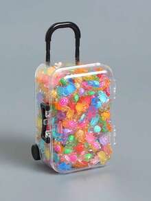 200个迷你水豚装饰品，带收纳盒，树脂水豚工艺摆件，微型水豚娃娃屋花园装饰，儿童美术用品，返校季用品，儿童学习用品，背包，圣诞节，感恩节派对礼品 - 彩色 - 查看 4