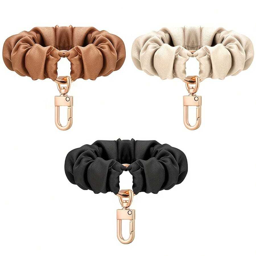 1 Women's Wrist Keychain Elastic Car Keychain - Fashionable And High-End - 黑色 - 查看 1