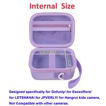 ALKOO Instant Print Camera Case Compatible With Gofunly Camera, Digital Camera Bag For Esoxoffore/ For LETSHAHA/ For JPVERLY/ For Hangrui, Storage For Printer Paper And 32GB SD Card- Purple (Box Only) Travel Essentials Travel Accessories Travel Must Haves - Purple - View 2