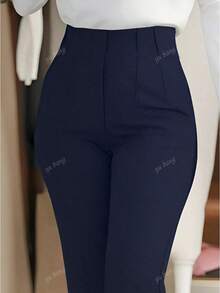 Calça Zr Longa e Justa Feminina Casual Cintura Alta Tendencia Moda Corte Alfaitaria Nobre