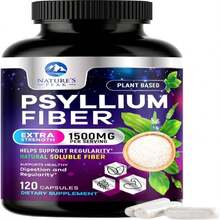 Psyllium Husk Fiber Supplement 1500mg - Vegan Prebiotic, Soluble Fiber For Daily Digestive Health &Amp; Regularity Support, Natural Psyllium Powder Caps, Sugar-Free, Non-GMO &Amp; Gluten-Free - 60 Capsules - Flavor NameB - 查看 1