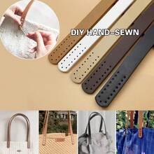 2pcs PU Leather Straps, DIY Woven Crossbody Bag Handles, Suitable For Bags And Cosmetic Bags, Bag Accessories, Can Be Used For Weaving And Customizing Bag Accessories - Multicolor - View 3