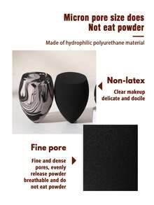 4PCS Makeup Sponge, Suitable For Cream And Powder Concealer, Loose Powder Makeup Applicator - Black - View 4