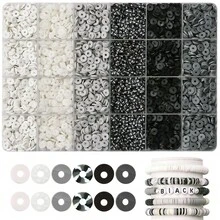 500/3000pcs Polymer Clay Beads Kit, Mixcolor Polymer Clay Beads Kit For Jewelry Making, Perfect For Friendship Bracelets And Supplies Gifts, DIY Friendship Bracelet Necklace Earrings Handmade Craft Supplies