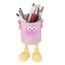 5个彩色大嘴巴铅笔筒，长腿大嘴怪兽铅笔杯带字母贴纸，桌面收纳桶造型，可爱趣味香肠嘴化妆刷收纳盒，DIY桌面文具收纳包 - 彩色 - 查看 48