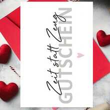 1 Stück Lustige deutsche Geburtstagskarte - "Zeit statt Zeng" - minimalistisches, modernes Design mit schwarzer Schrift - Geburtstag, Weihnachten, Halloween - Geschenk für Ehefrau, Ehemann, Freunde - elegantes Weiß und Rosa Akzente - Alltagsdekoration Büro, Feiertags-Grußkarte - Mehrfarbig - Übersicht 11