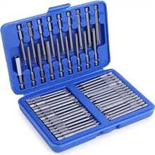 50pcs Magnetic Screwdriver Bit Set - Extra-Long 75mm, Multifunctional & Durable, Perfect For DIY & Professional Use - 藍色 - 查看 1