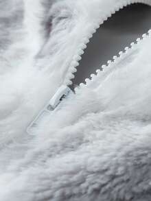 时尚男士长袖外套，加厚保暖休闲宽松外套，适合秋冬季穿着 - 灰色 - 查看 5