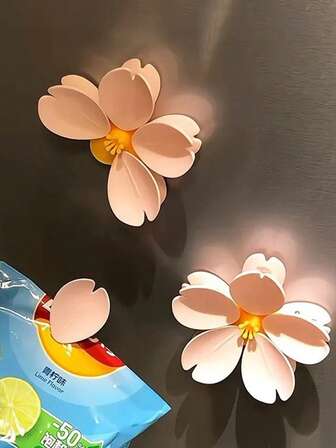 1 件装多功能莲花封口夹，冰箱磁性封口夹，零食封口夹