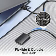 Lemorele HD10 Type C/USB 3.0 To Dual HDTV Adapter 1080P 60Hz Extend 2 Different Screen Compatible With Apple M1 M2 Windows Type C/USB 3.0 Hub - Black - View 5