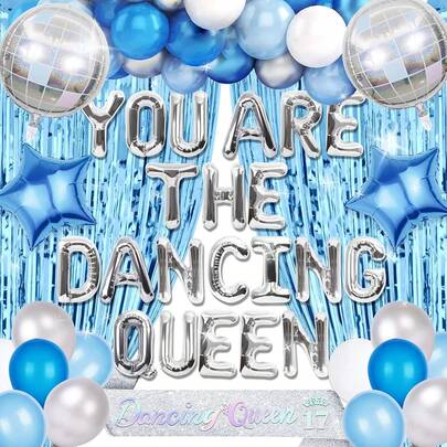 ROARING GOOD TIME RGT 27 PCs You Are The Dancin Queen Balloons Dancin Queen Bachelorette Decorations Mamma Mia Party Decoration 70s Decoration Disco Party Decors