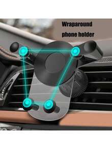 重力汽车出风口手机支架，通用型拥抱式车载手机支架 - 彩色 - 查看 8