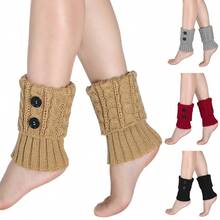 Women's Winter Warm Boot Covers, Crochet Short Boots Socks, Button Over-The-Knee Boot Covers, Women's Warm Twisted Crochet Leg Warmers, Wool Leg Warmers And Boot Covers, Winter Cold-Proof Boot Socks Warm Gift, Christmas Gift, Fashionable Warm Gift - Multicolor - View 11
