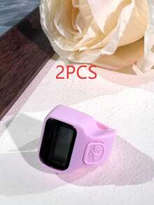 电子指环计数器，弹性指环计数器，迷你便捷数字显示计数环，操作简单，适用于编织、祈祷（Tasbih）、运动、游戏和其他计数用途 - 彩色 - 查看 21