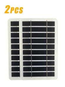 1/2/4PCS 2W 5V Solar Panel,Outdoor Hiking Camping Portable Battery Mobile Phone Charging Bank Charging Panel ,Solar Panel Charger With USB Interface, Flexible Photovoltaic Panel,Suitable For Camping, Outdoor Exploration, Lightweight And Portable