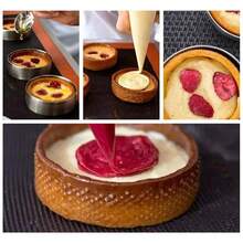 6pcs Stainless Steel Tart Rings Baking Molds For French Desserts & Mousse, Pastry Tools For Home & Commercial Bakery, Ideal For Valentine's Day, Parent-Child Baking Classes, Family DIY, Wedding & Graduation, Kitchen Gadgets & Accessories - 6件 - 查看 5