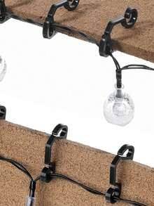 10/100pcs Christmas Decoration Hooks, Outdoor String Light Hooks With Adhesive Strips - Waterproof, UV-Resistant, Damage-Free, Tool-Free Installation, Suitable For Christmas, Patio, Garden, Balcony Decor, Cable Fixing - Multicolor - View 6