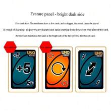 Mattel 美泰游戏 UNO FLIP！双面卡牌游戏，家庭聚会桌游，采用明暗双面卡牌机制，适合 7 岁及以上旅行者（112 张卡牌） - GDR44 美泰 UNO 翻轉撲克牌 - 查看 6