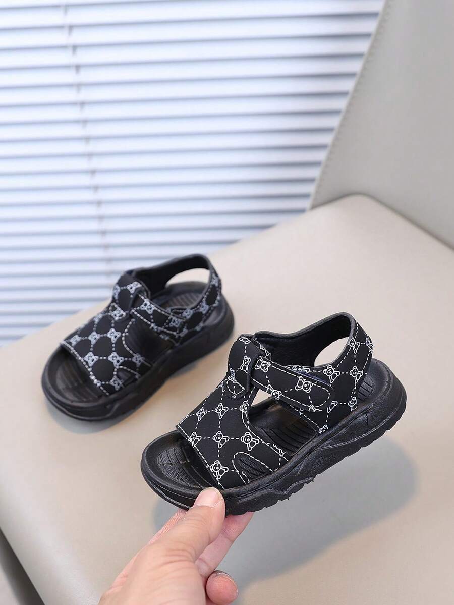 Unisex Baby Sandals, Casual Soft-Sole Toddler Summer Shoes - Black - View 1