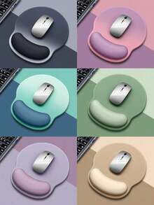 1pc Gradient Colored Rubber Mouse Pad, Thickened Anti Slip Mouse Pad With Wrist Guard, Office Computer Anti Slip Mouse Pad, Suitable For Both Male And Female Office Use, Study Supplies, Office Supplies Back To School Gaming Mouse Pad Desk Accessories Office Desk Accessories Mousepad Mouse Pad For Desk - 均碼 - 查看 3
