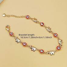 Fashionable Bohemian Style Evil Eye And Pictographic Bracelet - A Multifunctional Copper Fashion Accessory Suitable For Women, The Perfect Gift For Christmas - CS0655 - 查看 10