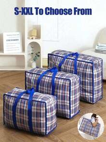 Extra Large Capacity Storage Bag, Portable Carry-On Luggage Bag, Waterproof Oversized Laundry Bag, Suitable For Travel, Dorm, Moving, Featuring Mesh Pattern, Waterproof, Handles, Ideal For Bedding, Moving Boxes, Packing, Back To School Essentials - White - View 3