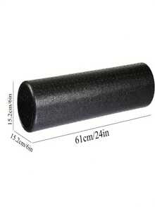 Rolo de espuma de alta densidade - Ferramenta de recuperação muscular e ioga preta resistente, design ergonômico com superfície texturizada, para relaxamento pós-treino, reabilitação e uso na academia, essencial para fitness durável e duradouro, acessório esportivo, equipamento de treino estiloso, design ergonômico, espuma de alta densidade
