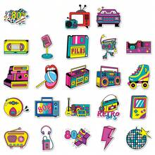 50pcs/Pack 80s Cartoon Retro Graffiti Stickers, Reusable Stickers Suitable For Holidays Decoration (Halloween, Christmas, Easter), DIY On Water Bottles, Laptops, Skateboards, Vibrant Aesthetic Graffiti Set For Journals, Scrapbooks, Party Supplies, Great For Winter, New Year