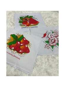 Kit With 24 Printed Napkin Hem Dishcloths 0.45cm X 0.75cm 100% Cotton - 查看 6