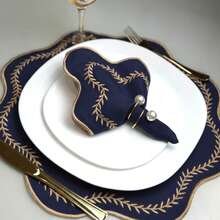 Placemat Kit, Embroidered Placemat, Round/Rectangular Table Placemat And Napkins - 帕里斯.馬里尼奧 - 查看 4