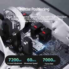 Acer OMW950電競遊戲滑鼠 機械巨集程式設計自訂 CF吃雞專用 高精準可調DPI 適用於桌上型電腦筆記型電腦 黑色有聲有線 - 黑色有聲有線 - 查看 3