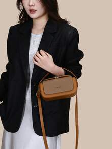 Women's Fashion Shoulder Bag, Casual Versatile Small Square Handbag, Suitable For Outings, Travel, Shopping - Brown - View 3