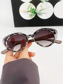 1 pieza Gafas de moda poligonales para mujer, gafas casuales versátiles y minimalistas para uso diario